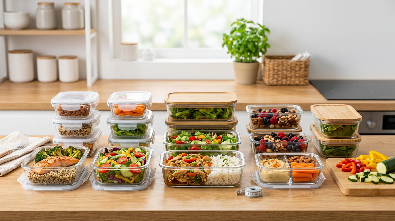 Meal prep container dimensions chart – every size measured